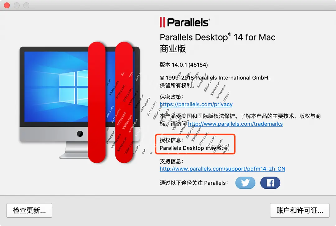 mac下载的系统文件 parallels desktop 14.0.1 破解版安装方法及激活教程详细指南